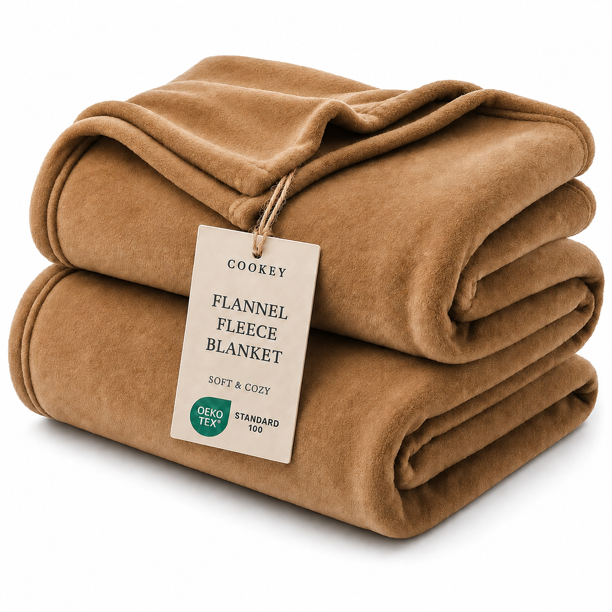 COOKEY Bedding Fleece Blanket 300GSM Luxury Fuzzy Soft Anti-Static Microfiber Bed Blanket