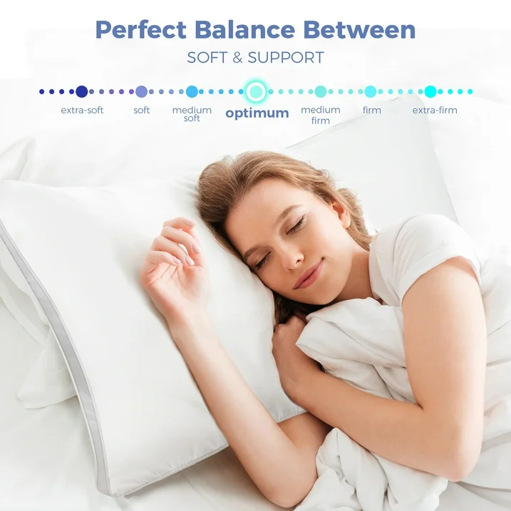 COOKEY Bed Pillows, Luxury Hotel Quality,Fluffy and Supportive Gusseted Bed Pillows for Side, Back, or Stomach Sleepers