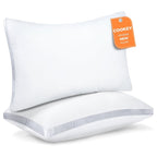 COOKEY Bed Pillows, Luxury Hotel Quality,Fluffy and Supportive Gusseted Bed Pillows for Side, Back, or Stomach Sleepers