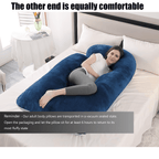 COOKEY Pregnancy Pillow with Removable Velvet Cover,U Shaped Full Body Maternity Pillows for Sleeping,72inch
