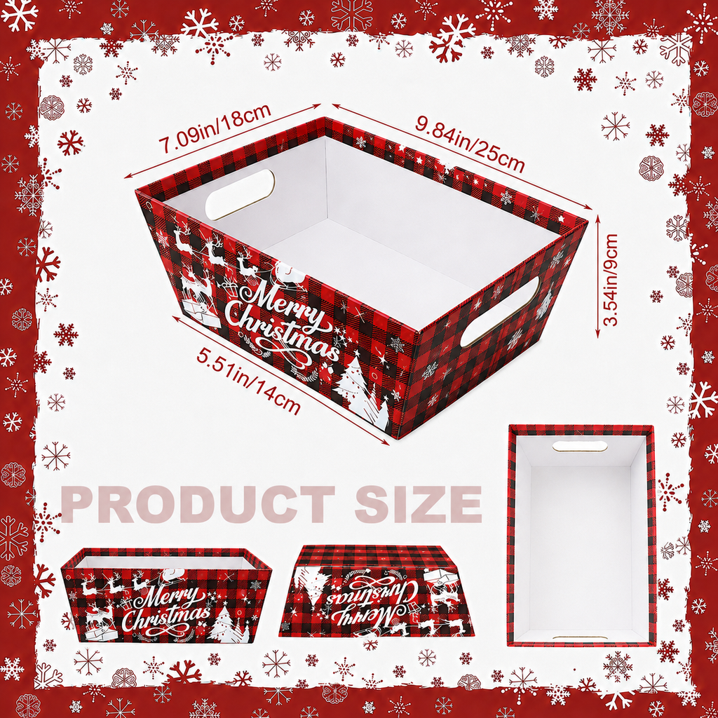 Cookey 72pcs Christmas Gift Baskets With Christmas Baskets For Holiday Treats, Candy, And Party Table Decorative Displays