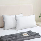 COOKEY Cooling Pillows King/Queen/Standard Size Set of 2,Adjustable Shredded Memory Foam Pillows with Bamboo Viscose Cover for Side Back Stomach Sleepers,20''x36''