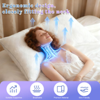 COOKEY Ergonomic Side Sleeper Pillow Set of 2, Down Alternative Bed Pillows for Neck Pain Relief,  - Comfortable Pillows for Side Sleepers