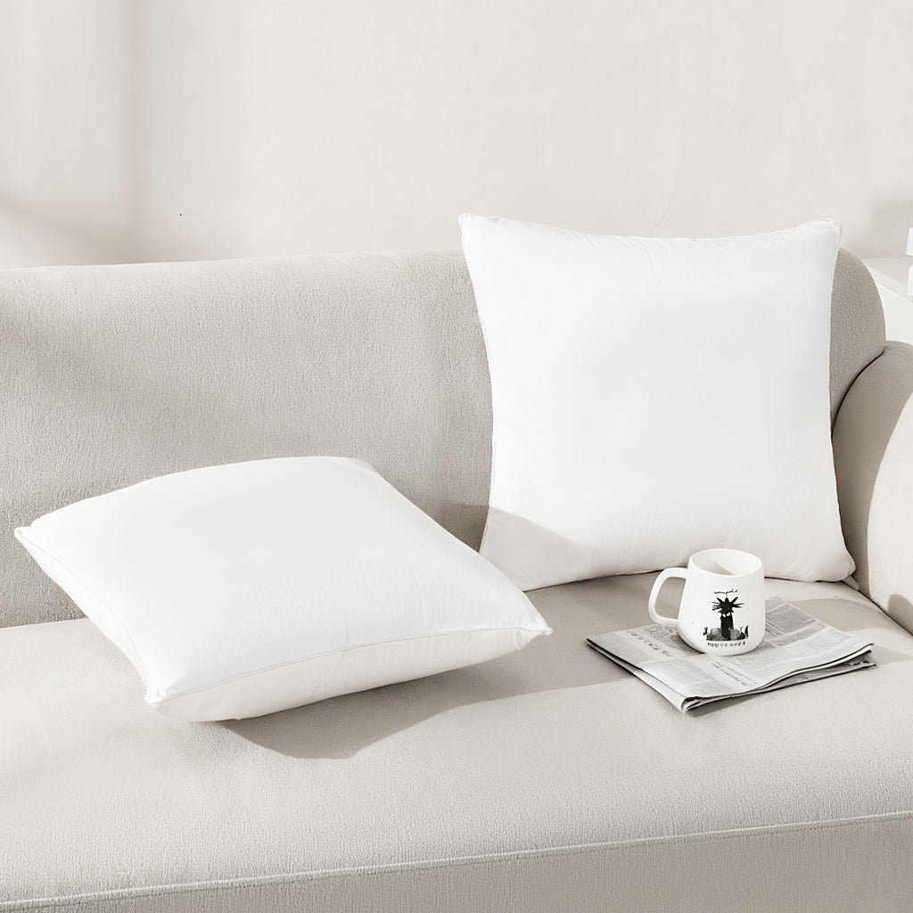 COOKEY Throw Pillow Inserts,Indoor White Square Decorative Pillows for Couch & Bed