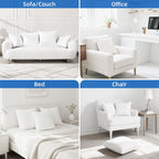 COOKEY Throw Pillow Inserts,Indoor White Square Decorative Pillows for Couch & Bed