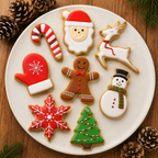 COOKEY 8PCS Christmas Cookie Cutters Sets, Food Grade Stainless Steel Christmas Cookie Cutter Tools with Protective Red Top PVC,Holiday Cookie Cutters Shape Moulds Set for Baking