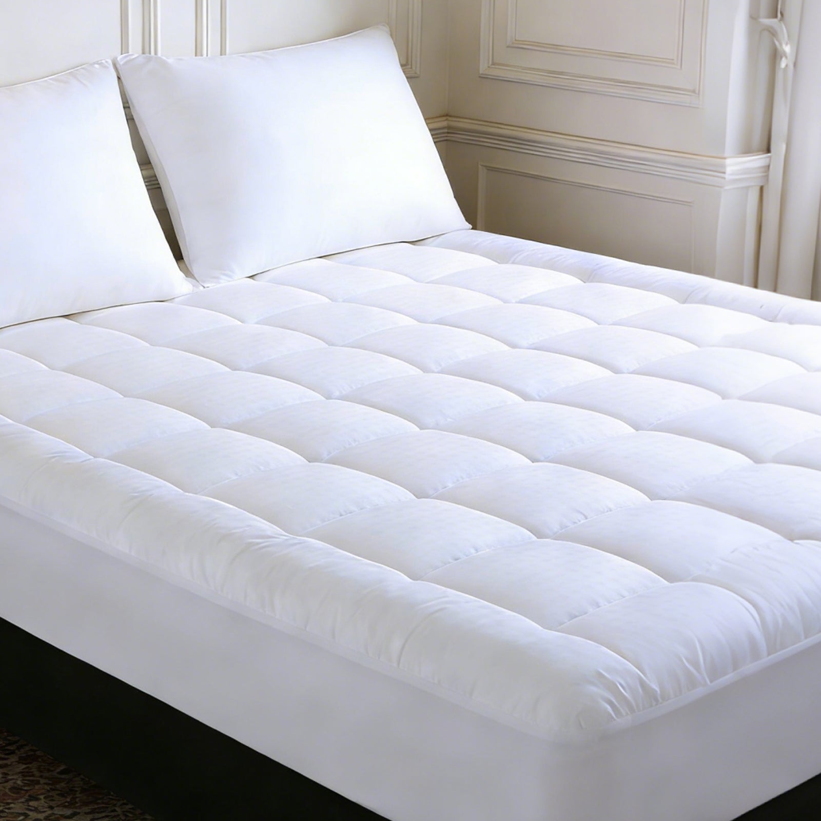 COOKEY Mattress Topper, Quilted Fitted Mattress Protector with Deep Pocket, Breathable and Comfortable Mattress Pad