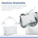 COOKEY Bed Pillows, Luxury Hotel Quality,Fluffy and Supportive Gusseted Bed Pillows for Side, Back, or Stomach Sleepers