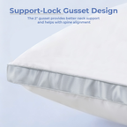 COOKEY Full Body Pillow for Adults, Supportive and Fluffy Body Pillows, Large Long Bed Pillows for Sleeping, 20x54,White