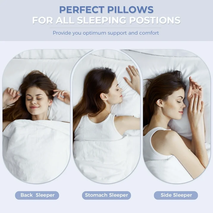 COOKEY Bed Pillows, Luxury Hotel Quality,Fluffy and Supportive Gusseted Bed Pillows for Side, Back, or Stomach Sleepers