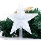 COOKEY Christmas Tree Topper Star Warm White Lights Christmas Tree Decorations for Christmas Holiday
