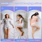 COOKEY Ergonomic Side Sleeper Pillow Set of 2, Down Alternative Bed Pillows for Neck Pain Relief,  - Comfortable Pillows for Side Sleepers