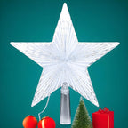 COOKEY Christmas Tree Topper Star Warm White Lights Christmas Tree Decorations for Christmas Holiday
