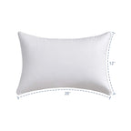COOKEY 12x20 Pillow Insert Throw Pillows for Couch Set of 2, Rectangular Decorative Pillows 2 Pack for Sofa,White