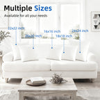 COOKEY Throw Pillow Inserts,Indoor White Square Decorative Pillows for Couch & Bed