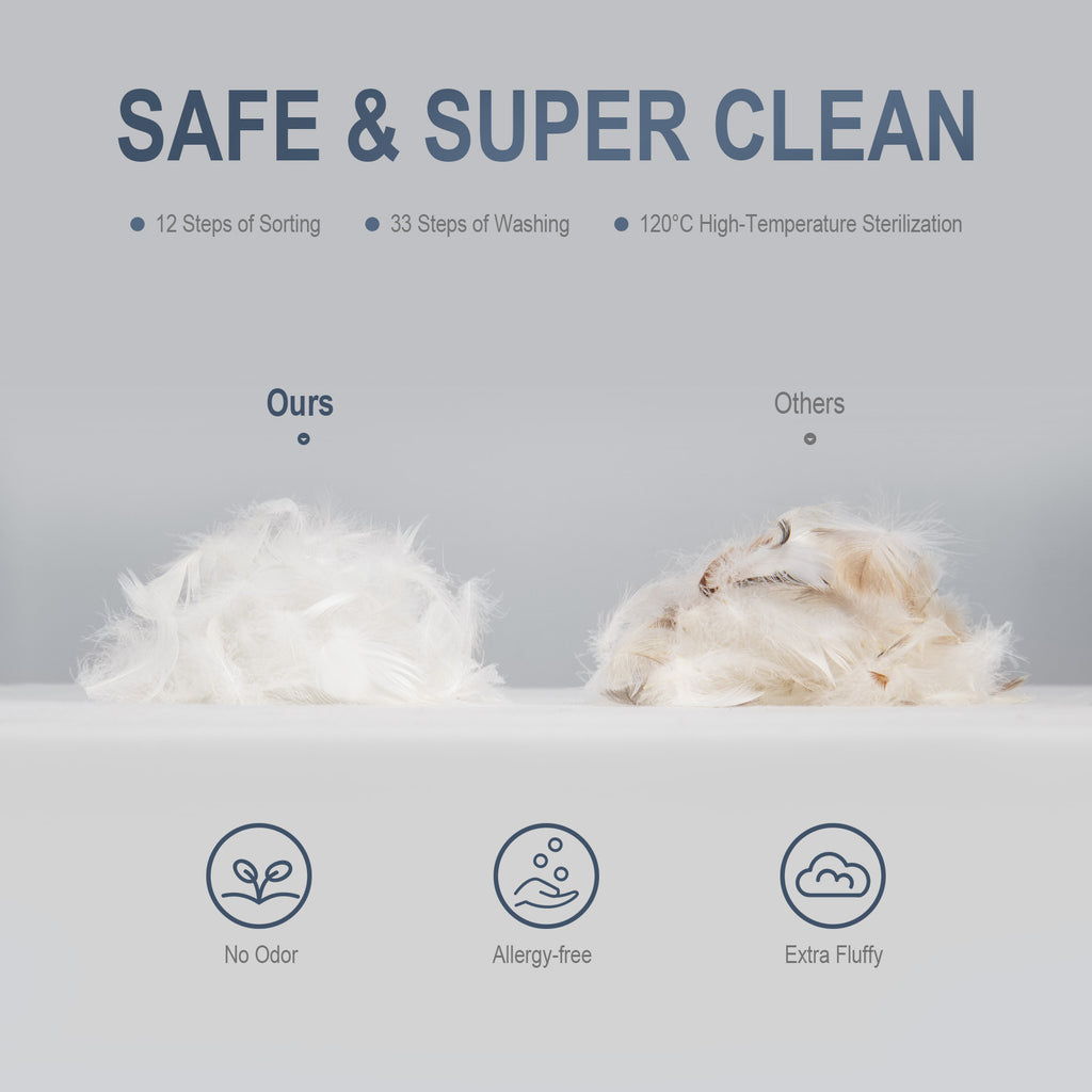 COOKEY Goose Down & Feather Luxury Bed Pillow for Sleep, Soft & Fluffy Hotel Pillow for Sleepers