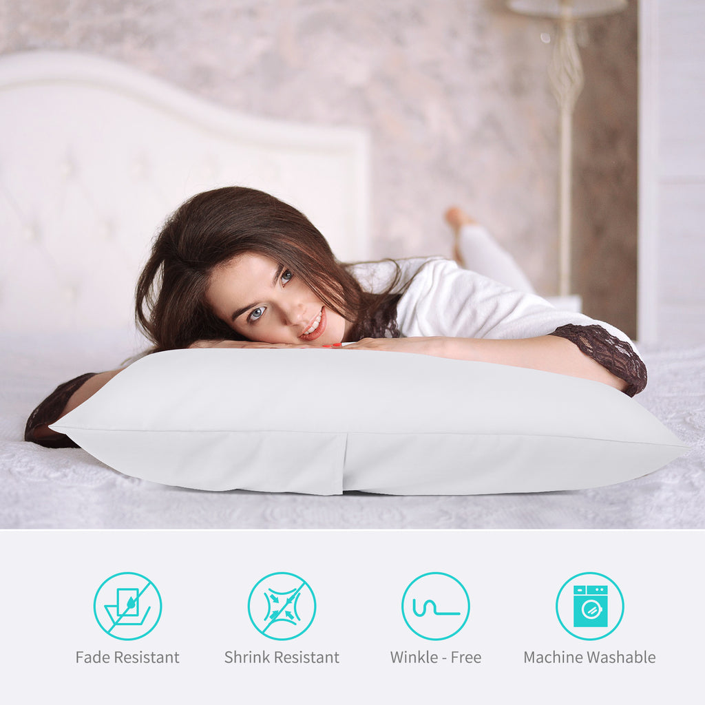 COOKEY Pillowcases 2 Pack,Super Soft Brushed Microfiber Pillow Cover with Envelope Closure