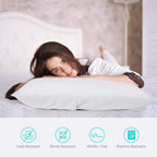 COOKEY Pillowcases 2 Pack,Super Soft Brushed Microfiber Pillow Cover with Envelope Closure