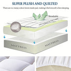 COOKEY Mattress Topper, Quilted Fitted Mattress Protector with Deep Pocket, Breathable and Comfortable Mattress Pad