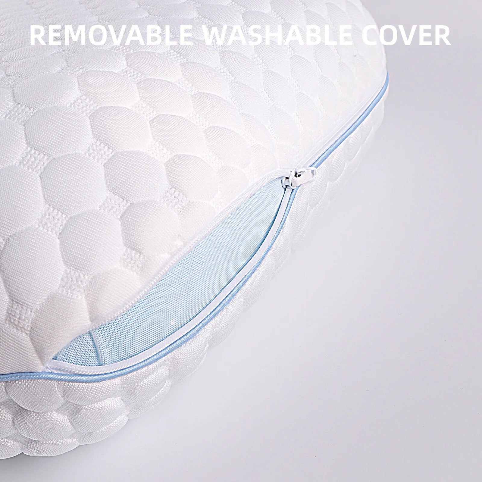 COOKEY Cooling Gel Memory Foam Pillow for Sleeping, Firm Bed Pillow with Washable Cover, for Side, Back and Stomach Sleepers,Standard Size 16" x 24"