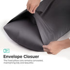 COOKEY Pillow Cases, Rayon Derived from Bamboo Pillowcases, Breathable & Cooling Pillow Covers with Envelope Closure