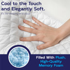 COOKEY Cooling Curved Side Sleeper Pillows Set of 2, with Adjustable Shredded Memory Foam Fill for Neck and Shoulder Support