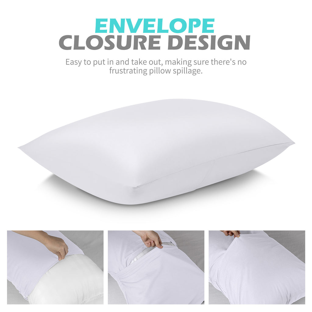COOKEY Pillowcases 2 Pack,Super Soft Brushed Microfiber Pillow Cover with Envelope Closure