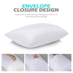 COOKEY Pillowcases 2 Pack,Super Soft Brushed Microfiber Pillow Cover with Envelope Closure