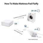 COOKEY Mattress Topper, Quilted Fitted Mattress Protector with Deep Pocket, Breathable and Comfortable Mattress Pad