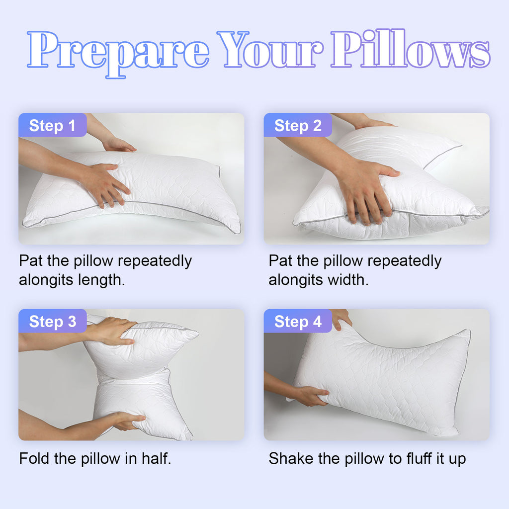 COOKEY Ergonomic Side Sleeper Pillow Set of 2, Down Alternative Bed Pillows for Neck Pain Relief,  - Comfortable Pillows for Side Sleepers