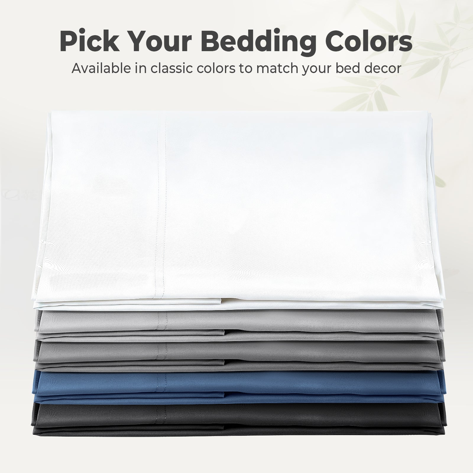 COOKEY Pillow Cases, Rayon Derived from Bamboo Pillowcases, Breathable & Cooling Pillow Covers with Envelope Closure