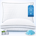 COOKEY Cooling Pillows for Sleeping Pillows Set of 2, Adjustable Shredded Memory Foam Pillows, for Side,Back,Stomach & Hot Sleepers,OEKO-TEX Certified