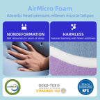 COOKEY Cooling Gel Memory Foam Pillow for Sleeping, Firm Bed Pillow with Washable Cover, for Side, Back and Stomach Sleepers,Standard Size 16" x 24"