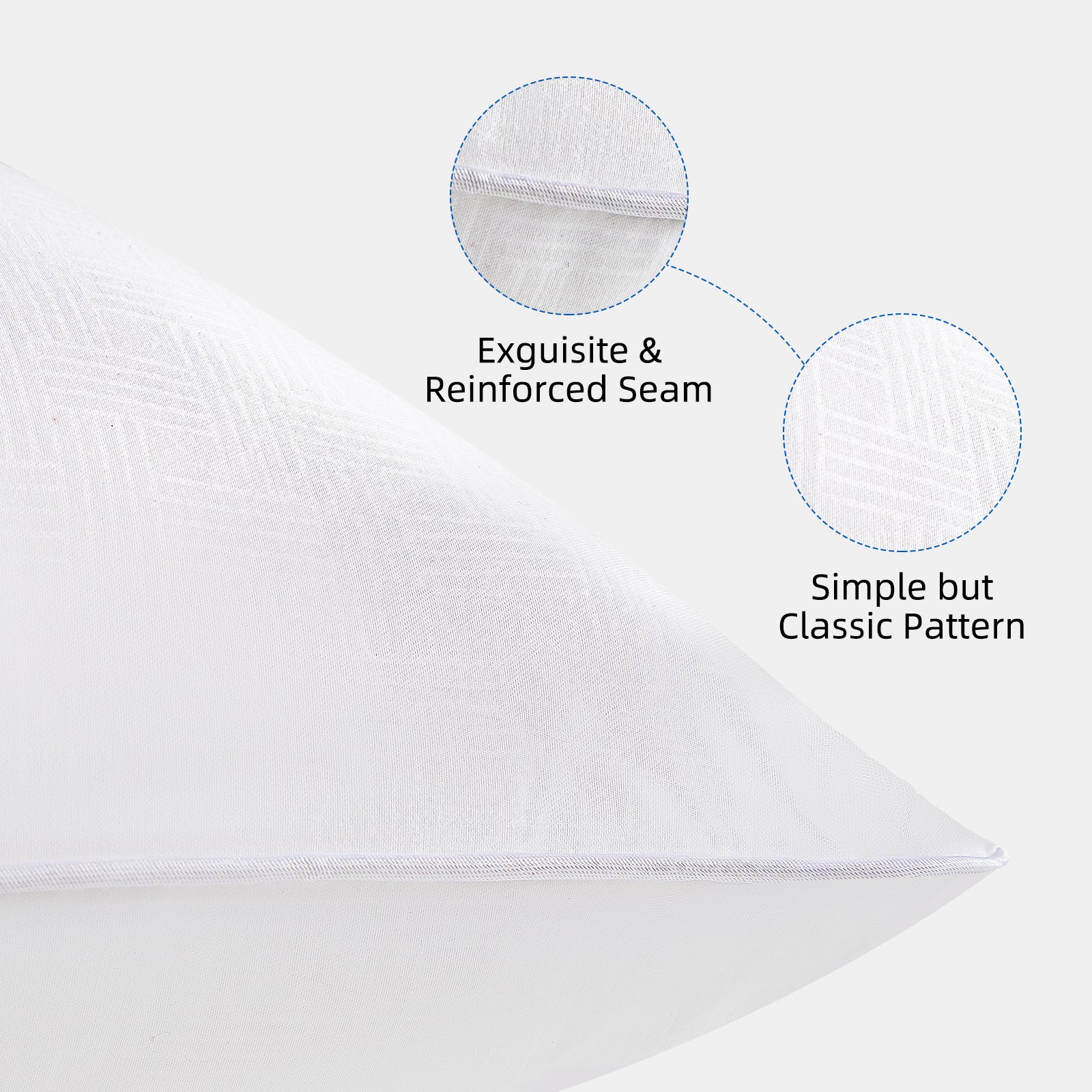 COOKEY Throw Pillow Inserts,Indoor White Square Decorative Pillows for Couch & Bed