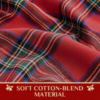 COOKEY Christmas Checkered Tablecloth Rectangle, Red, 55 x 71 Inch