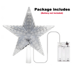 COOKEY Christmas Tree Topper Star Warm White Lights Christmas Tree Decorations for Christmas Holiday