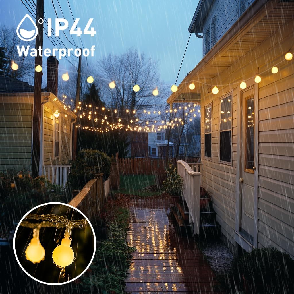 COOKEY 100 LED Globe String Lights Indoor, 33 ft, Warm White, Plug-In with Remote