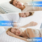 COOKEY Cooling Gel Memory Foam Pillow for Sleeping, Firm Bed Pillow with Washable Cover, for Side, Back and Stomach Sleepers,Standard Size 16" x 24"