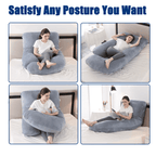 COOKEY Pregnancy Pillow with Removable Velvet Cover,U Shaped Full Body Maternity Pillows for Sleeping,72inch