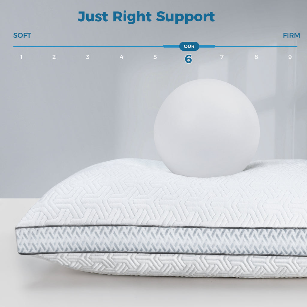 COOKEY Cooling Pillows King/Queen/Standard Size Set of 2,Adjustable Shredded Memory Foam Pillows with Bamboo Viscose Cover for Side Back Stomach Sleepers,20''x36''