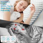 COOKEY Cooling Gel Memory Foam Pillow for Sleeping, Firm Bed Pillow with Washable Cover, for Side, Back and Stomach Sleepers,Standard Size 16" x 24"