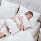 COOKEY Goose Down & Feather Luxury Bed Pillow for Sleep, Soft & Fluffy Hotel Pillow for Sleepers