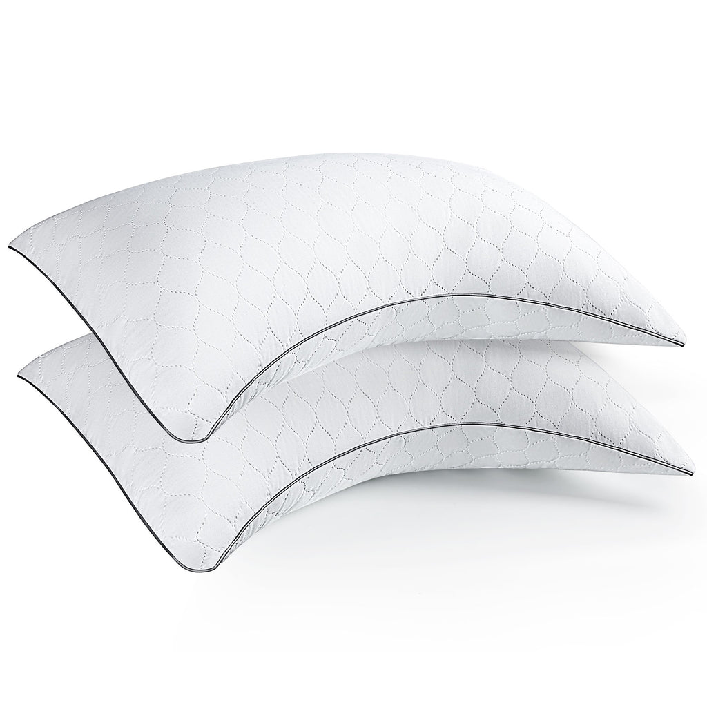 COOKEY Ergonomic Side Sleeper Pillow Set of 2, Down Alternative Bed Pillows for Neck Pain Relief,  - Comfortable Pillows for Side Sleepers