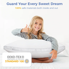 COOKEY Bed Pillows, Luxury Hotel Quality,Fluffy and Supportive Gusseted Bed Pillows for Side, Back, or Stomach Sleepers