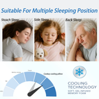 COOKEY Cooling Pillows Size Set of 2, Shredded Memory Foam Pillows Cool for Hot Sleepers, Adjustable Firm Soft Support Bed Pillows