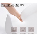 COOKEY Bed Wedge Pillow for Headboard, Mattress Gap Filler, Memory Foam Support for Sleep Apnea, Back Pain Relief & Sleeping Comfort, Gray