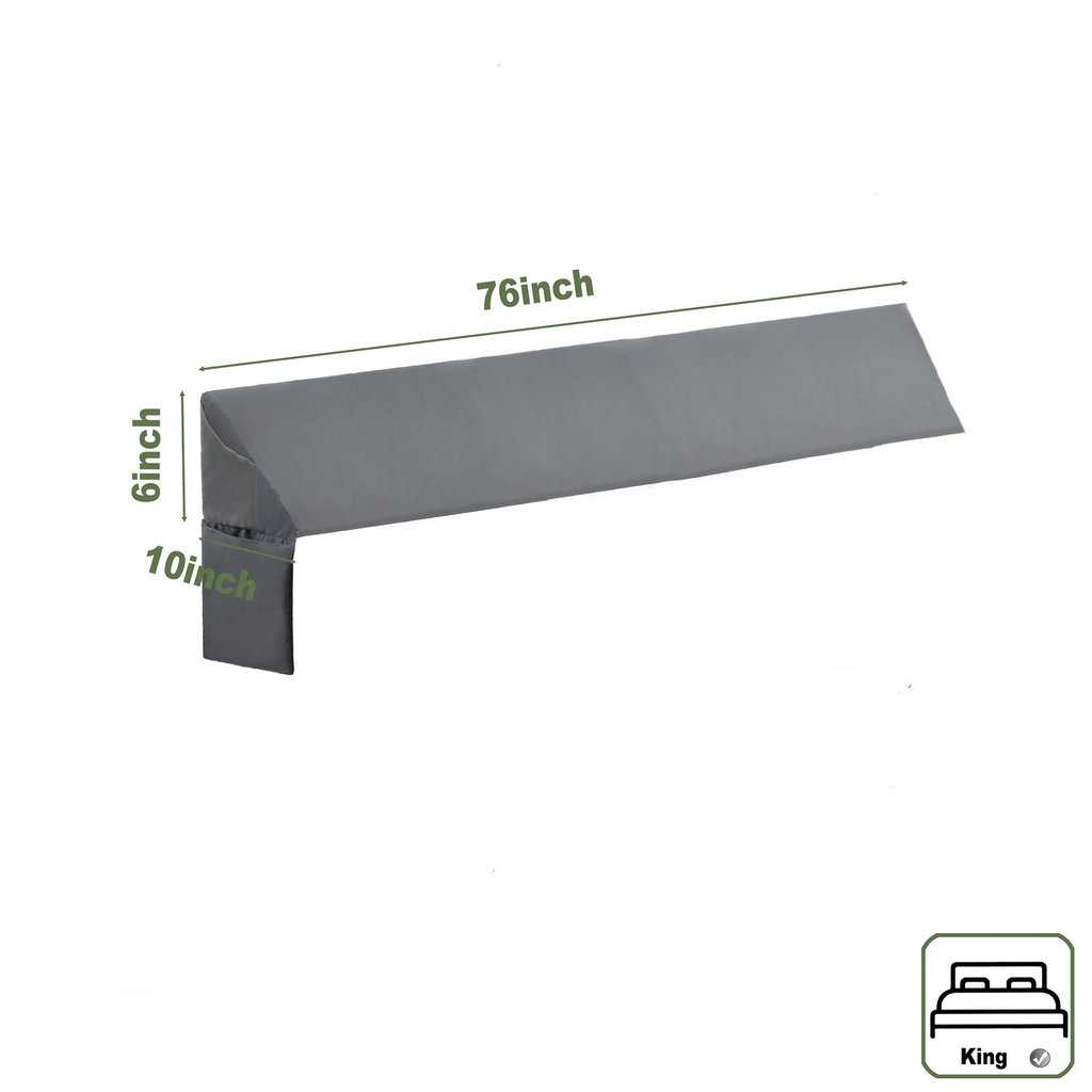 COOKEY Bed Wedge Pillow for Headboard, Mattress Gap Filler, Memory Foam Support for Sleep Apnea, Back Pain Relief & Sleeping Comfort, Gray