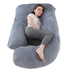 COOKEY Pregnancy Pillow with Removable Velvet Cover,U Shaped Full Body Maternity Pillows for Sleeping,72inch