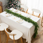 Christmas Garlands Norfolk Pine Garland, Real Touch Artificial Faux Greenery Garland for Holiday Indoor Outdoor Decor