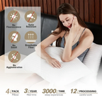 COOKEY Pillow for Bed ,Down Alternative Pillows for Sleeping , Luxury Hotel Pillow for Back,Stomach or Side Sleeper